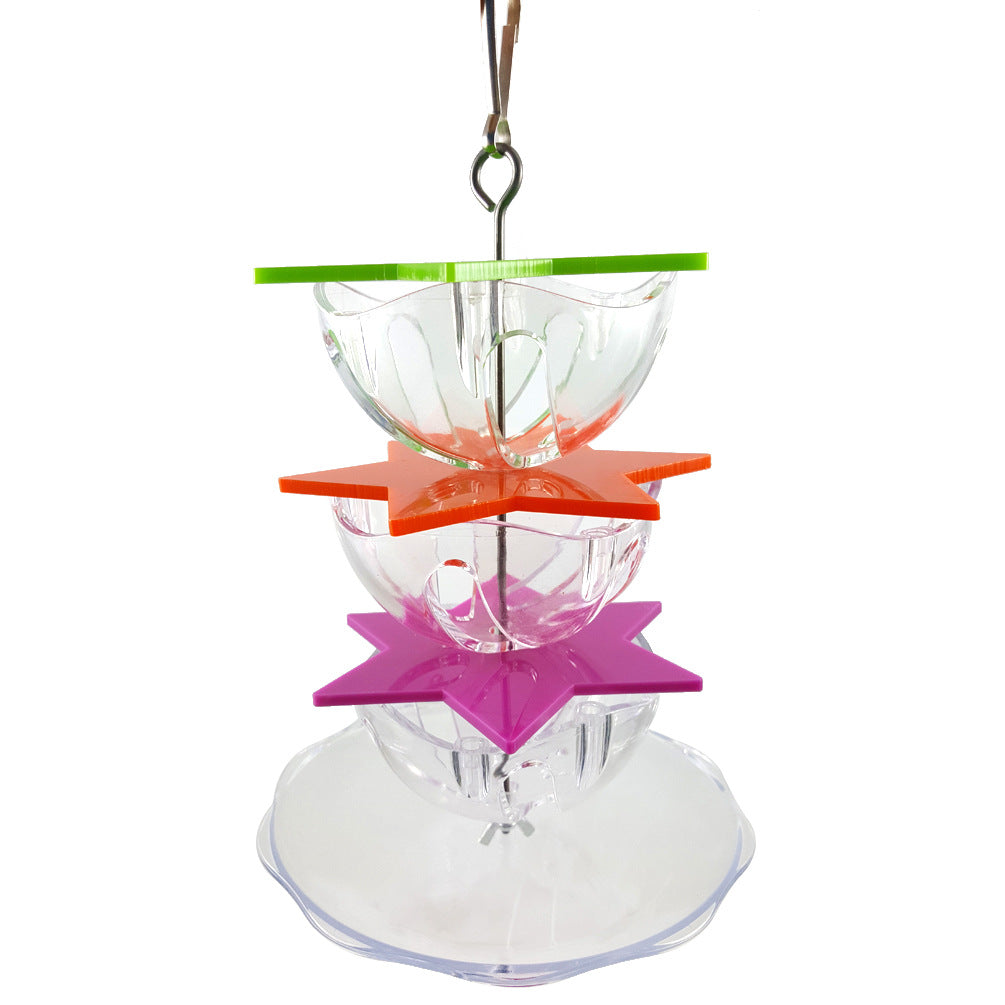 Parrot Bite Toy Multi-layer Feeding Box