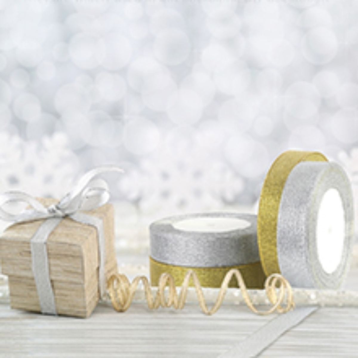 Gift Ribbon Set: 4 Rolls Of Gold And Silver Ribbon, Used To Make Sparkling Decorative Ribbons With Gold Thread; Gold Ribbon For Gift Wrapping, Used For Wedding And Christmas Decorations