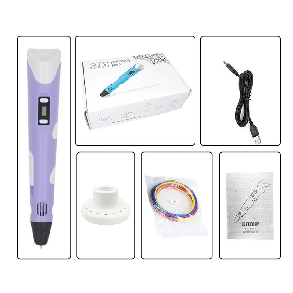 12 Colours PLA 3D Printing Pen Set Doodle Printer Drawing Filament Gift For Kids