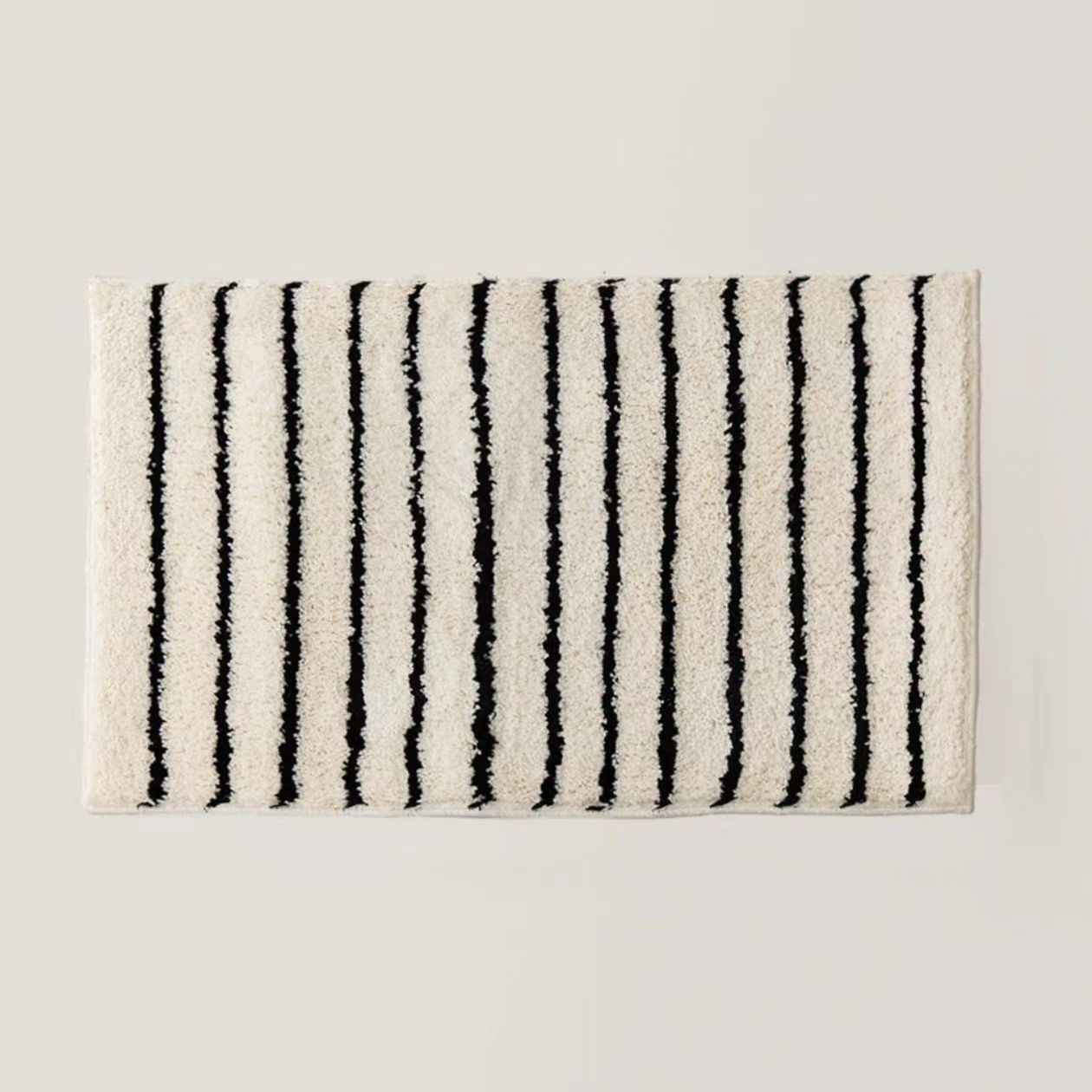 Simple Striped Absorbent Bath Mat For Home Use