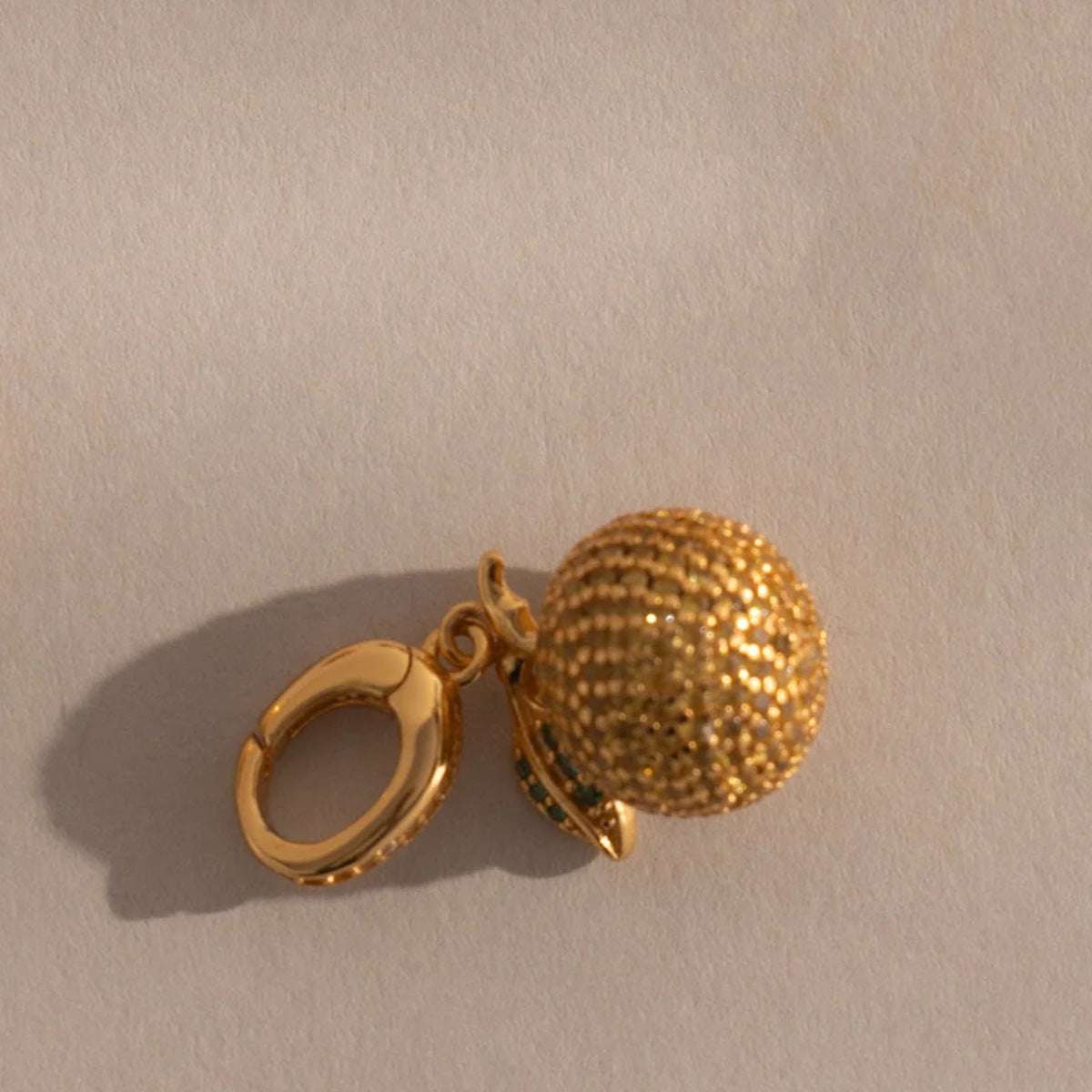 Fruit-themed Fully Diamond-encrusted Pendant Accessories