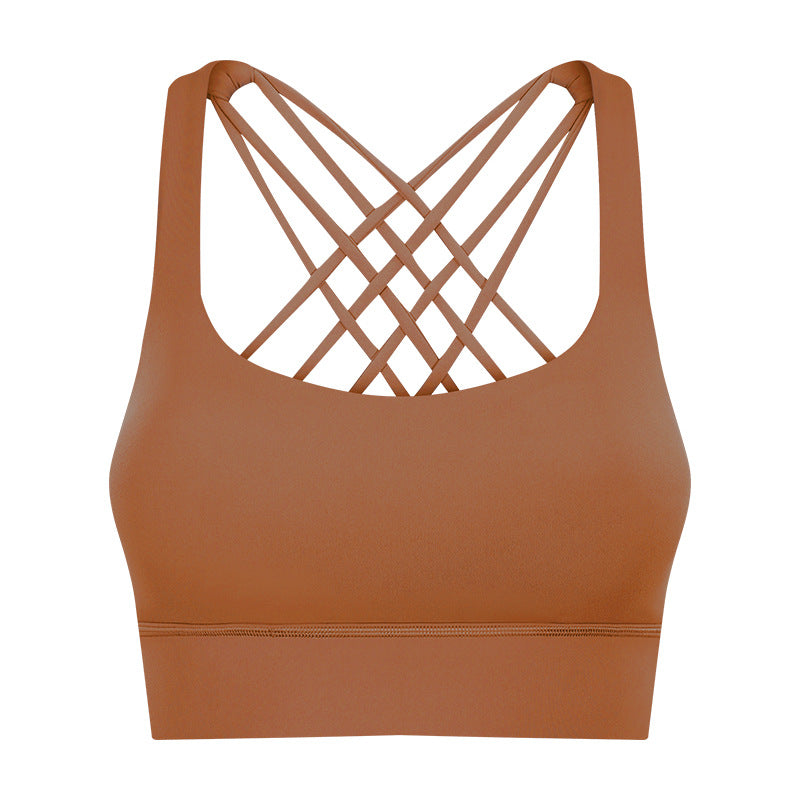New Sports Underwear Women's Hem Widened Cross Beauty Back