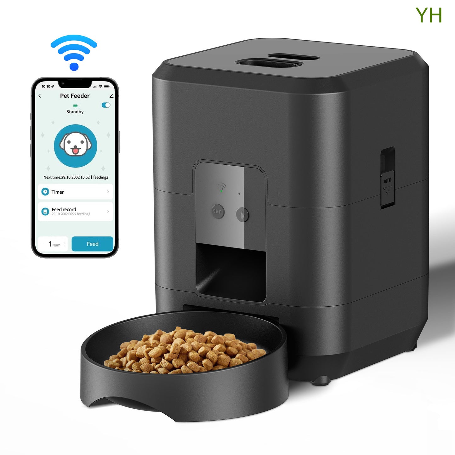 Smart Pet Feeder Automatic Timer Feeding for Cats and Dogs Wifi App