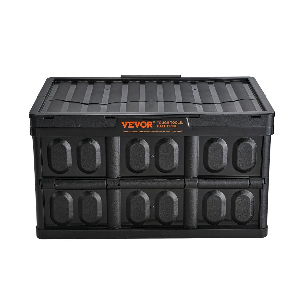 Collapsible Storage Bins With Lids, 45L 3 Packs, Folding Plastic Stackable Utility Crates With Handles, Large Heavy Duty Containers For Clothes, Toys, Books, Snack, Shoes, And Grocery Organizing