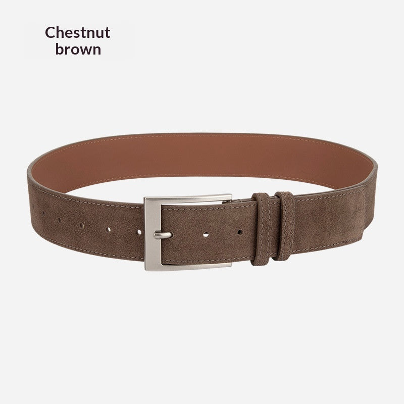 Womens Niche Style Decorative Dress Pants Belt Korean Style Genuine Leather Waist Belt