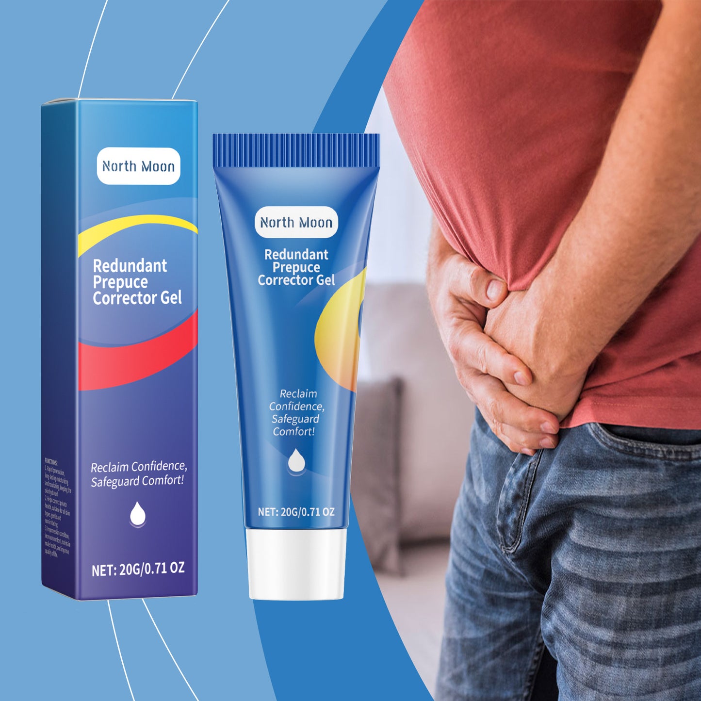 Mens Care Gel With Gentle Soothing Herbal Ingredients For Moisturizing And Hydration