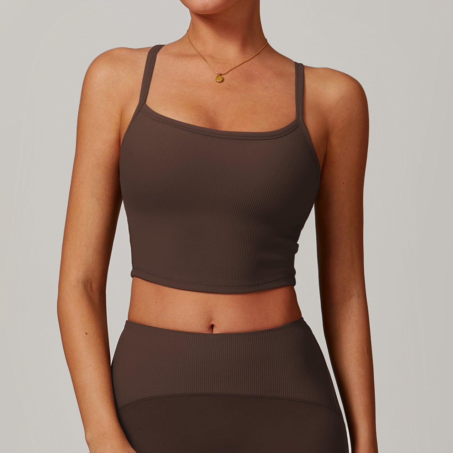 Casual Beauty Back Yoga Vest With Chest Pad Top