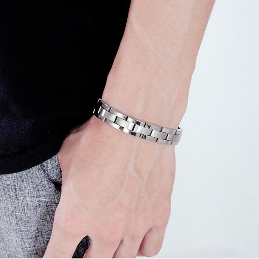 Men's Minimalist Fashion Stainless Steel Magnet Bracelet