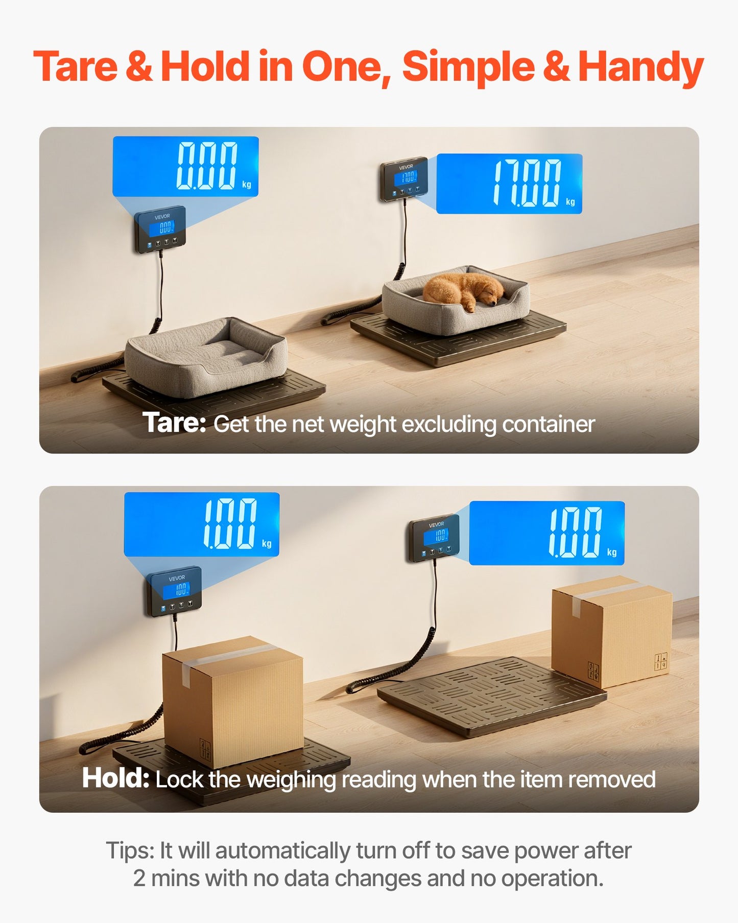 Digital Postal Scale, 0.7 Oz/3.5 Oz Dual Accuracy, 660 Lbs Commercial Weight Scale With Hold/Tare Function & LCD Display, Fit For Packages, Postage, Luggage, Battery & Charging Cable Included