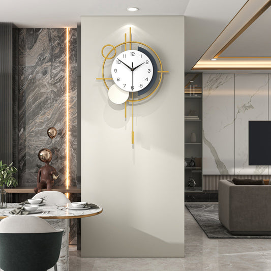 Modern Abstract Wall Clock Minimalist Metal Decorative Home Decor