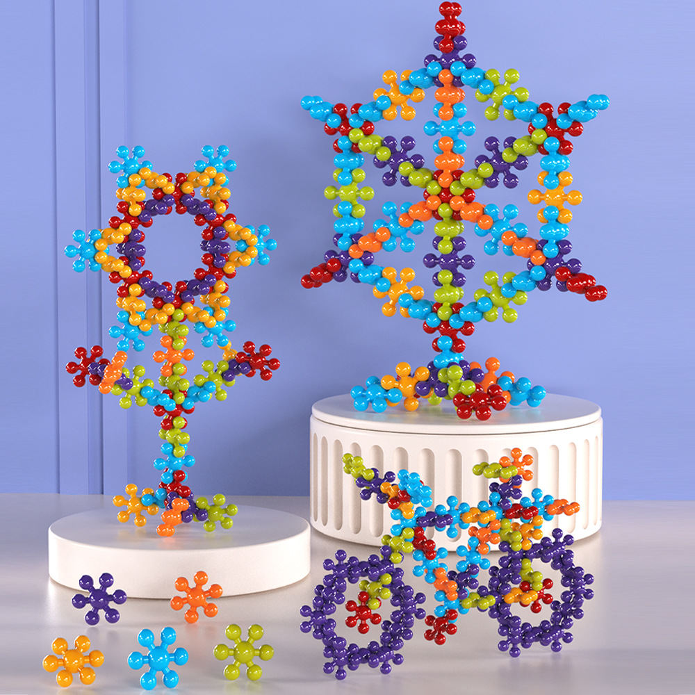 Diy Plum Blossom Building Blocks Kindergarten Early Childhood Education Particle Toys