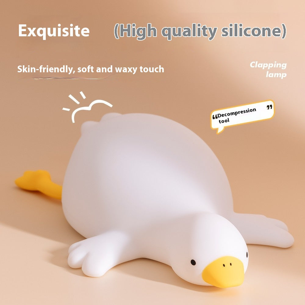 Big White Geese Night Cute Children Usb Charging Sleeping Ambience Light