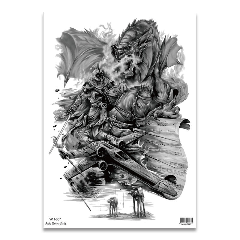 Tiger And Beauty Tattoo Stickers For Men And Women