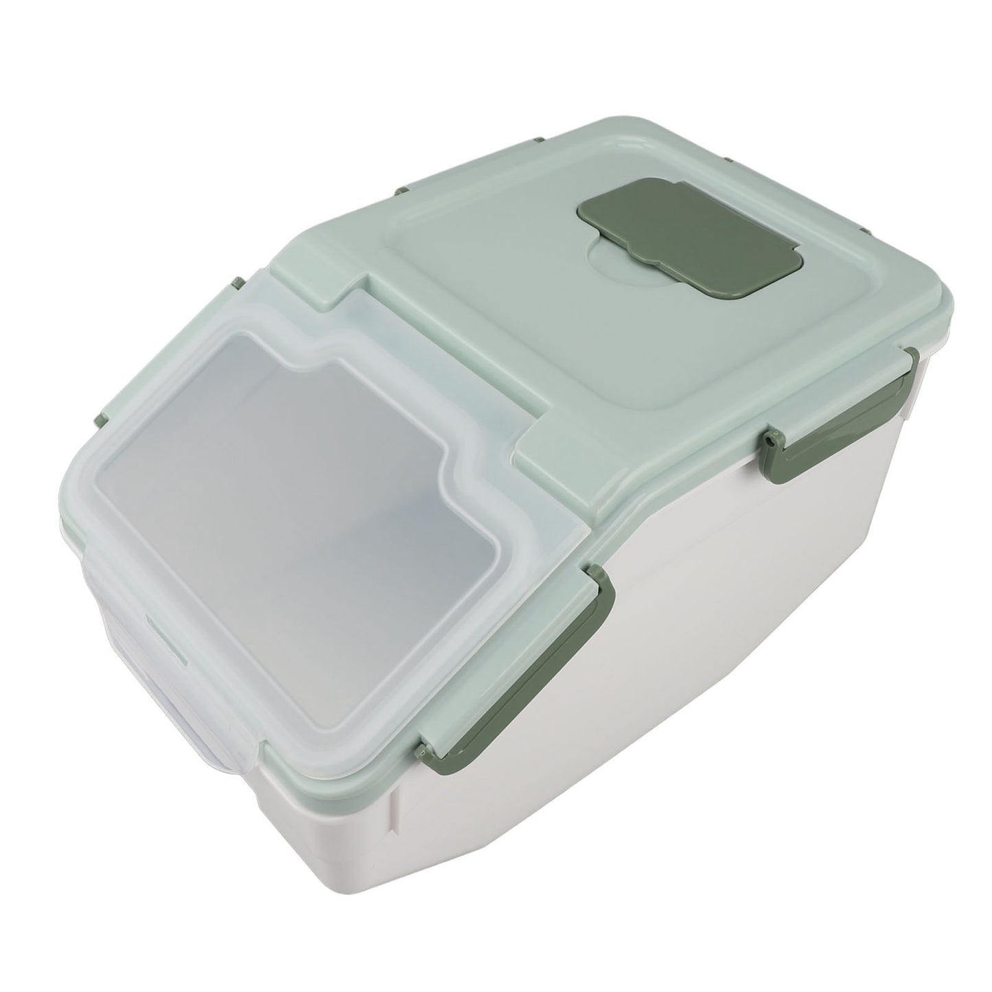 Airtight Rice Container Thickened Rice Storage Bin With Easy Open Lid For Kitchen Grain Flour Snacks Mint Green 5kg / 11lb
