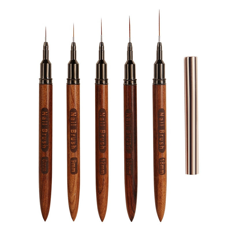 Wooden Rod Cable Painted Blooming Nail Beauty Line Drawing Pen