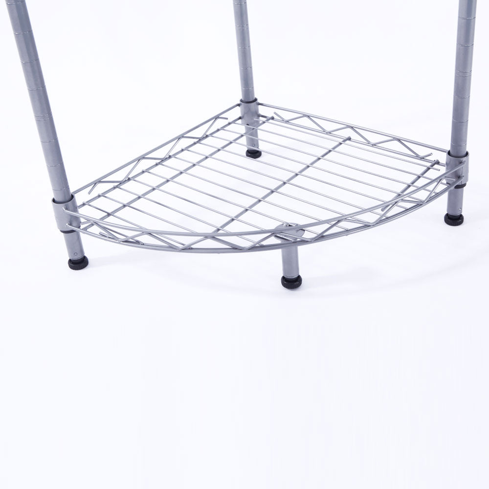 4Tier Wire Shelving Rack Metal Storage Shelf Unit For Laundry Bathroom Kitchen Pantry Closet