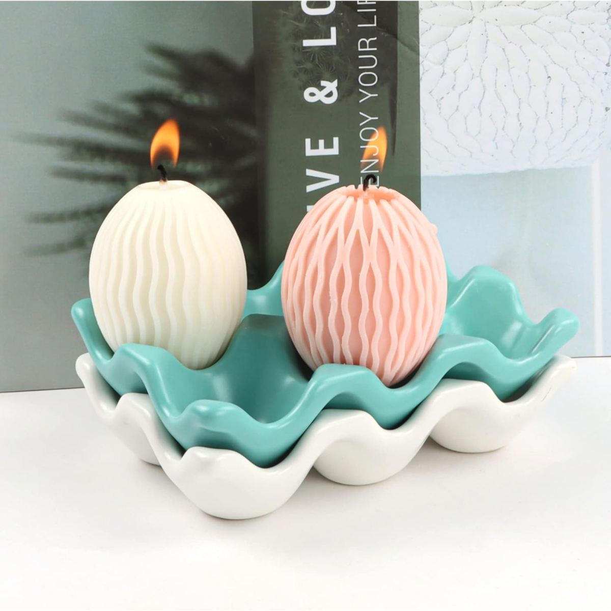2-Piece Set Of Silicone Easter Egg Candle Molds, 3D Silicone Molds, Silicone Soap Molds, Silicone Easter Egg Molds For Cake Decorations, Chocolate, Soap, Soy Wax Candles, Easter Gifts