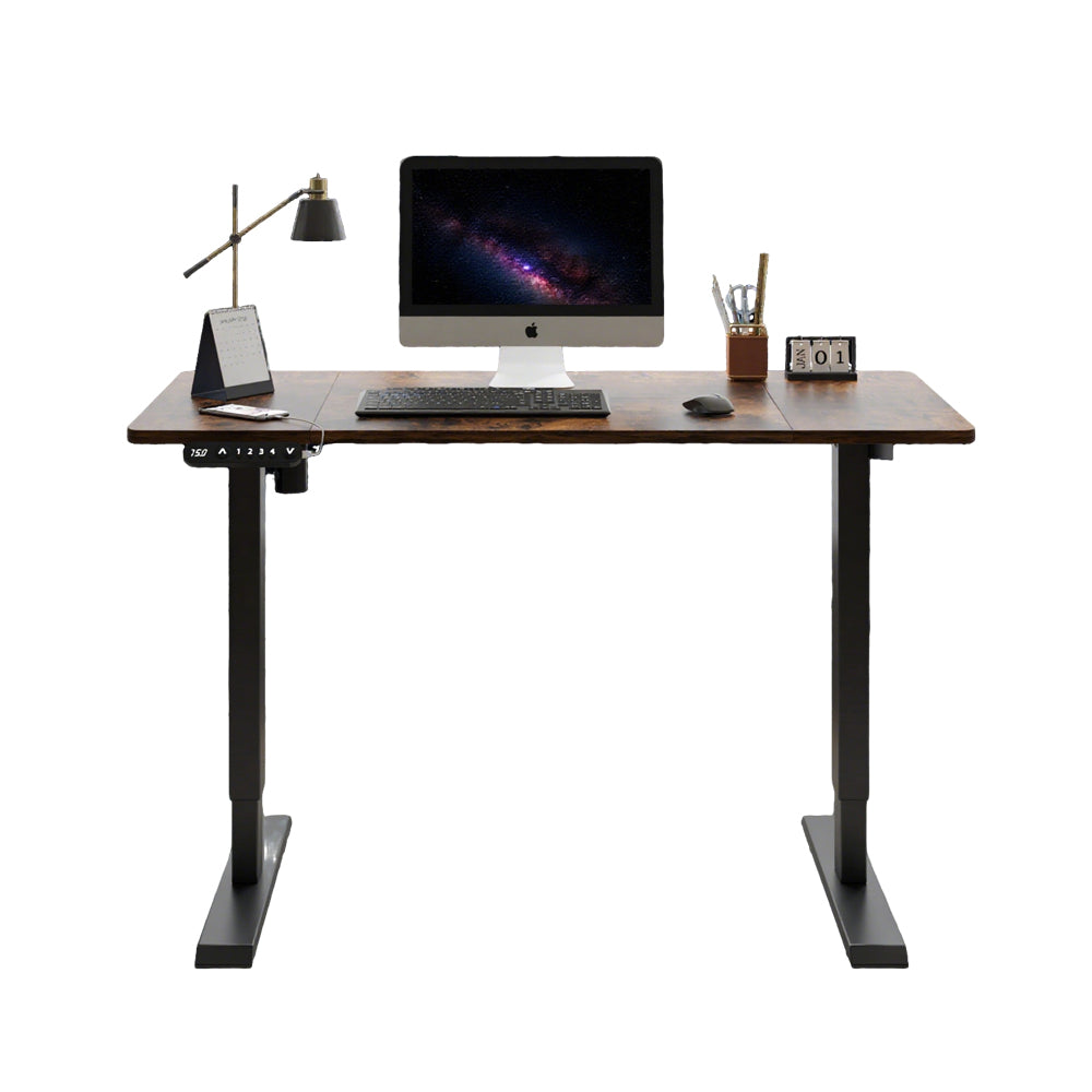 Electric Standing Desk Height Adjustable Desk For Home And Office Computer Table Gaming Desk Modern Luxiury Table 48  Rustic Brown Lift-up Desk