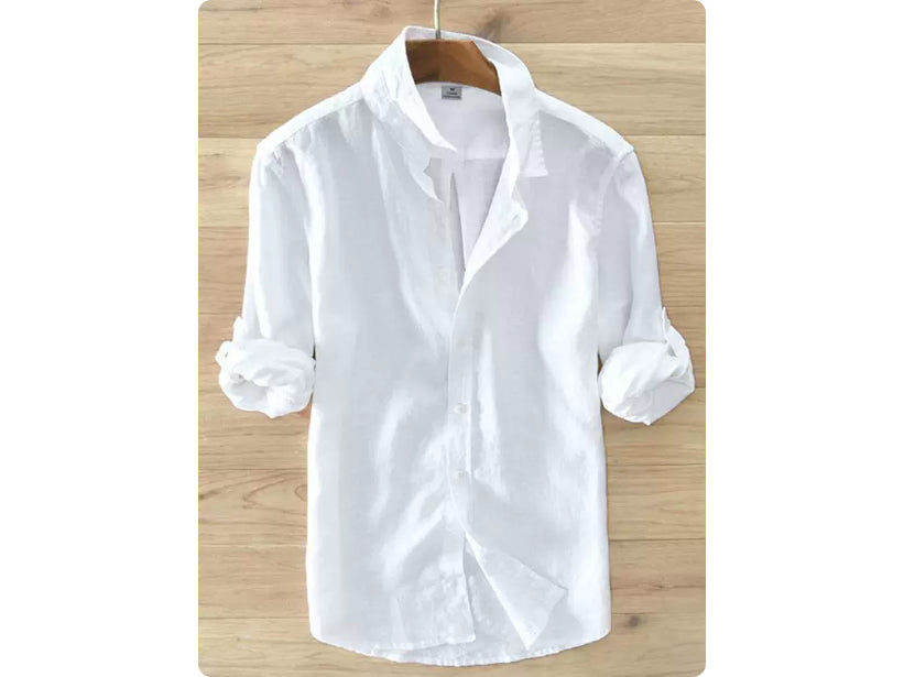 Men's Korean-style Slim-fit Long-sleeved Shirts For Summer