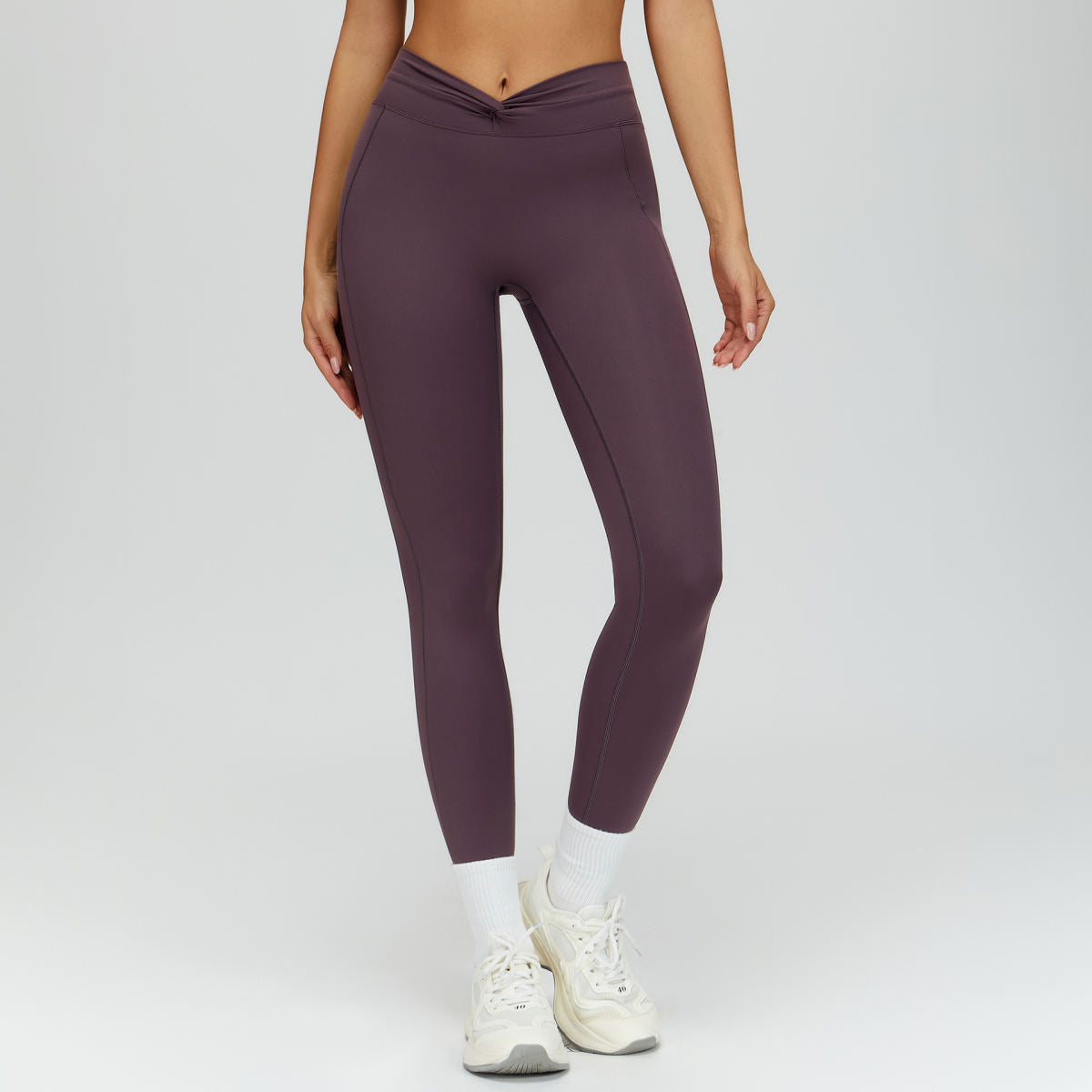 Women's High-waisted Twisted-pleat Fitness Pants