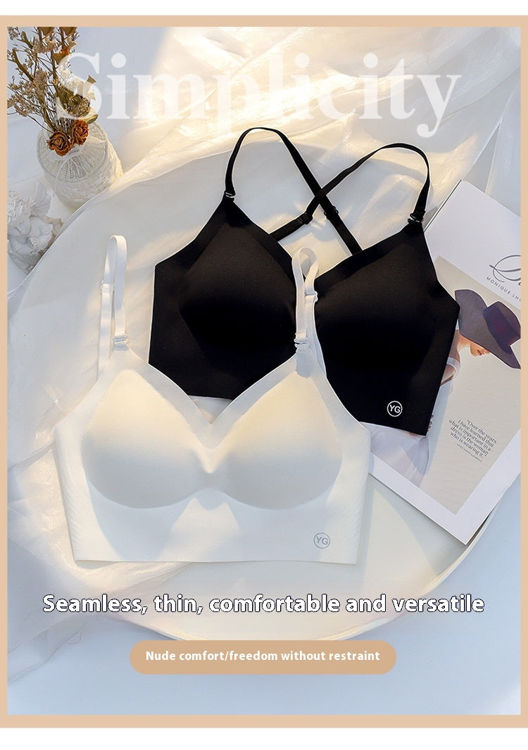 Women's U-shaped Beauty Back Push Without Back One-piece Bra