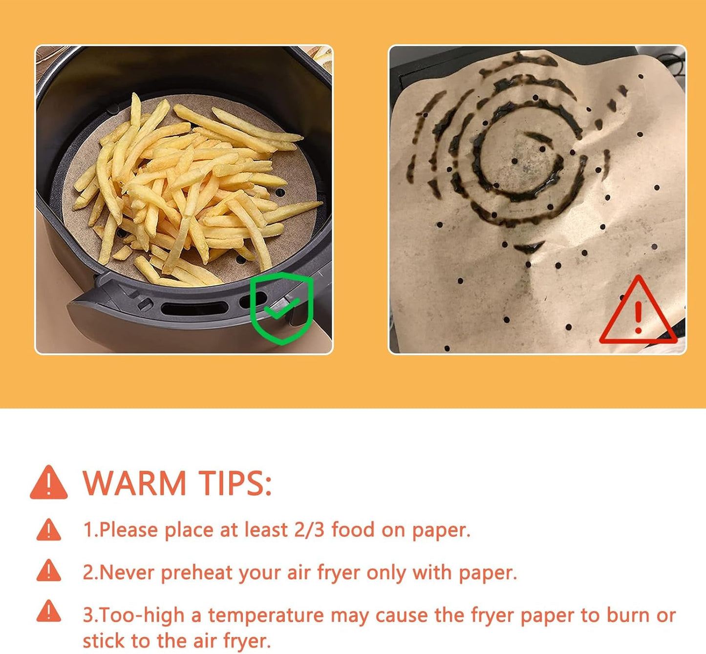 Air Fryer Paper Liners Disposable - 9in-23cm 100Pcs Air Fryer Parchment Paper Liners Square, Unbleached Perforated Parchment Paper Sheets For Air Fryer Accessories