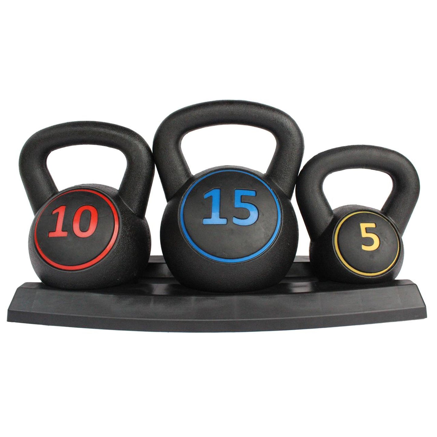 5 10 15LB Kettlebell Set With Non-Slip Handle, Compact Home Gym Equipment For Strength Training Fitness Rehabilitation