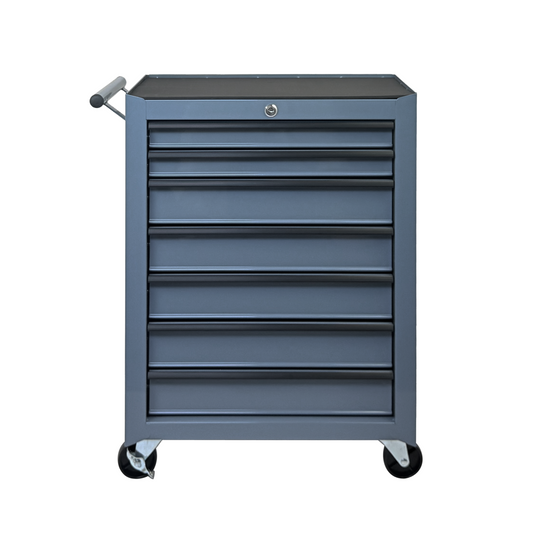 Rolling Metal Tool Chest with 7 Drawers, 20" 7-Drawer Tool Chest Cabinet with Ball Bearing Drawer Slides, Steel Tool Storage Box Organizer -GREY