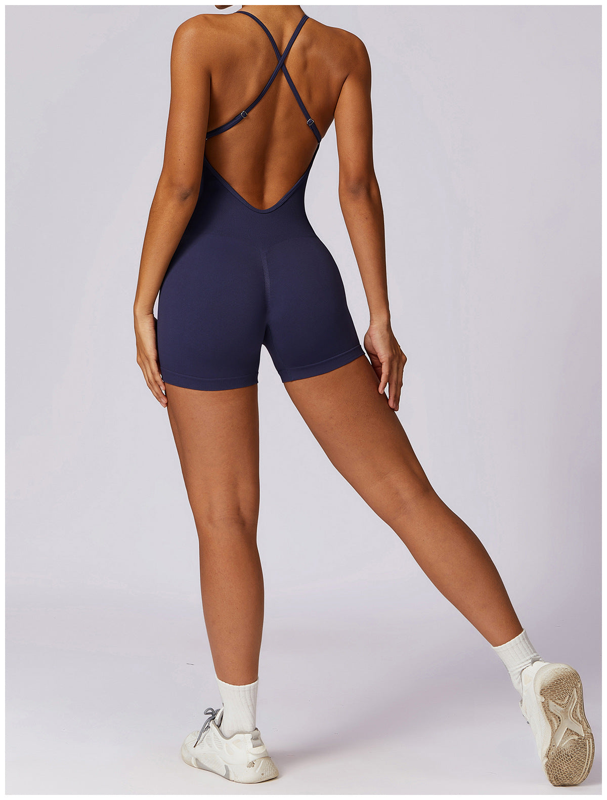Women's Fashion Casual Hollow-out Beauty Back Seamless Yoga Jumpsuit