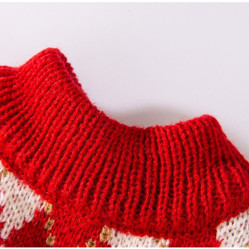 Thick And Warm Diamond-shaped Embroidered Cherry Small Flying Sleeve Sweaters For Dogs In Autumn And Winter, As Well As Pet Clothes For Small And Medium-sized Dogs And Cats