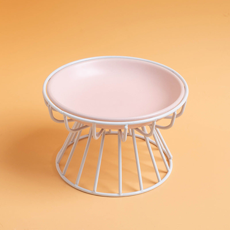 Elevated Pet Food Bowl Stand  Neck Support Feeding Rack For Cats And Dogs