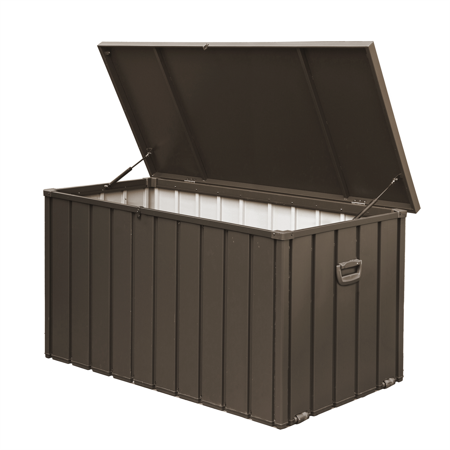 200 Gallon Outdoor Storage Deck Box Waterproof, Large Patio Storage Bin For Outside Cushions, Throw Pillows, Garden Tools, Lockable  Dark Brown