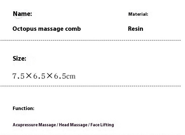 Periocular Meridian Small Octopus Massage Comb Massage Tool