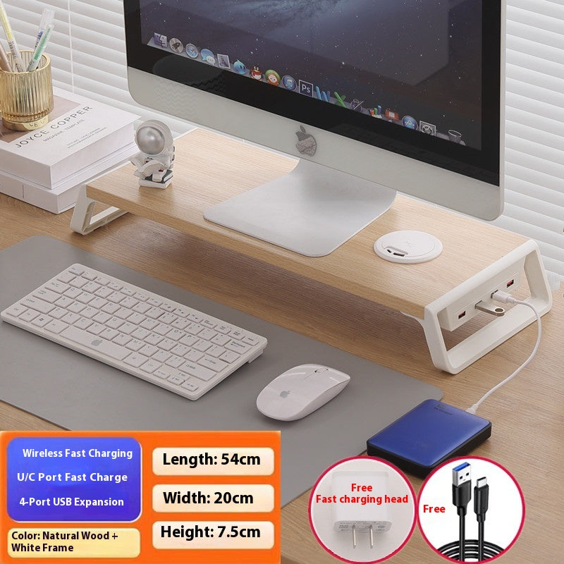 USB Docking Station Wireless Charging Storage Multi-function Indicator Light Bracket