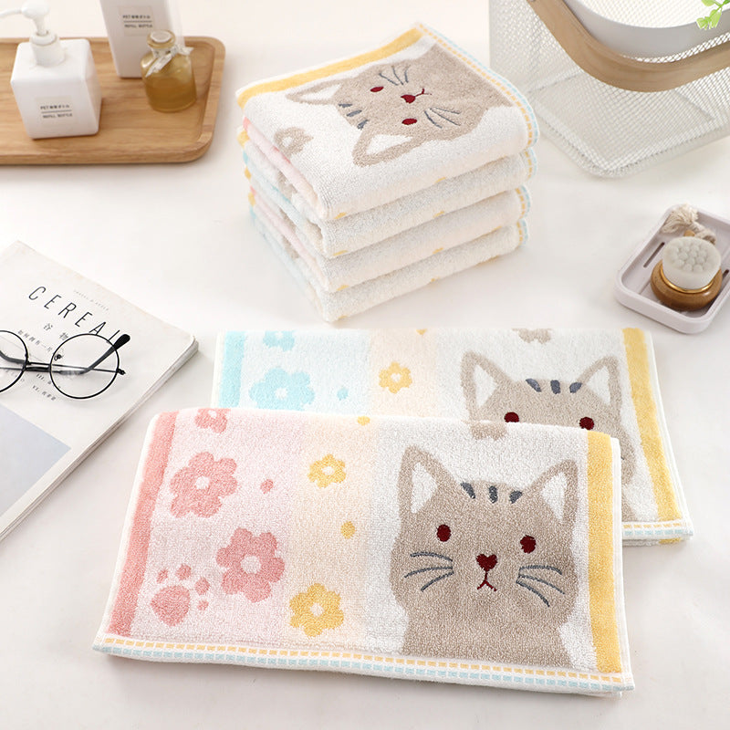 Soft Absorbent Embroidered Jacquard Towels For Home Use