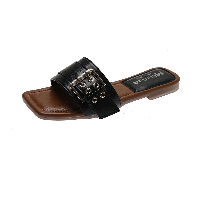 Bestseller Women's Outdoor Slides, New Summer 2026, Fashion Versatile Flat Sandals, Comfortable All-Day Wear To Match Dresses