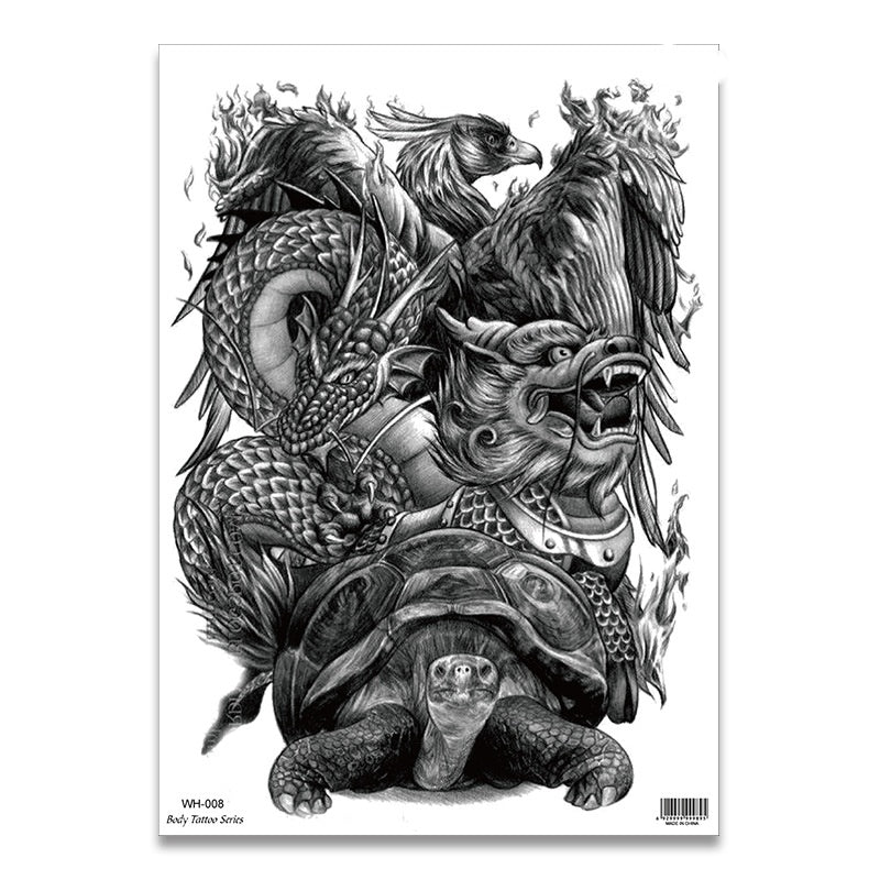 Tiger And Beauty Tattoo Stickers For Men And Women