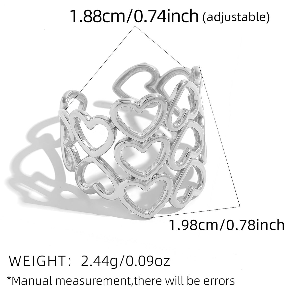 Best-selling Minimalist Hollow Heart-shaped Ring