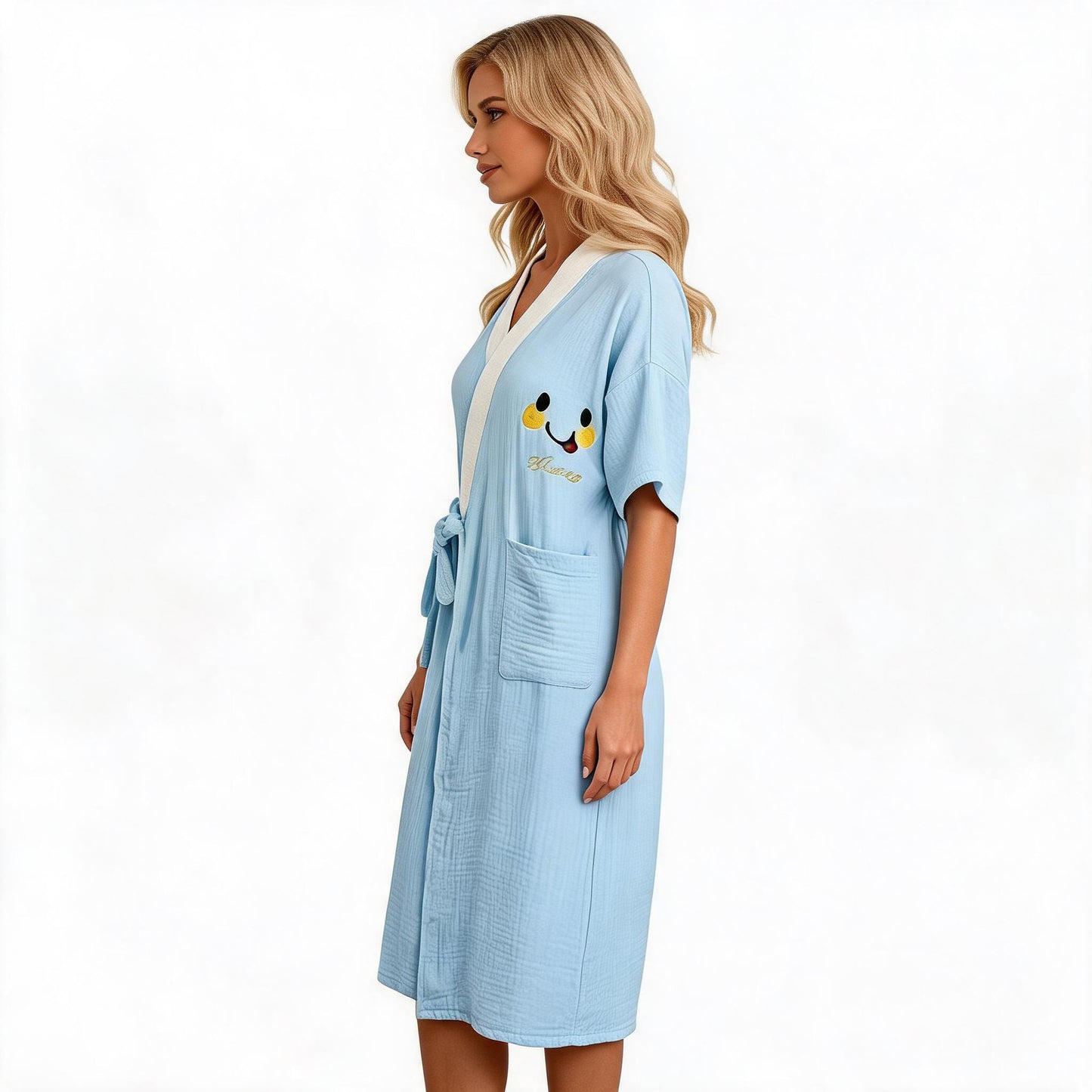 Cotton Bath Skirt Cartoon-themed Wearable Soft And Highly Absorbent Womens Home Bathrobe