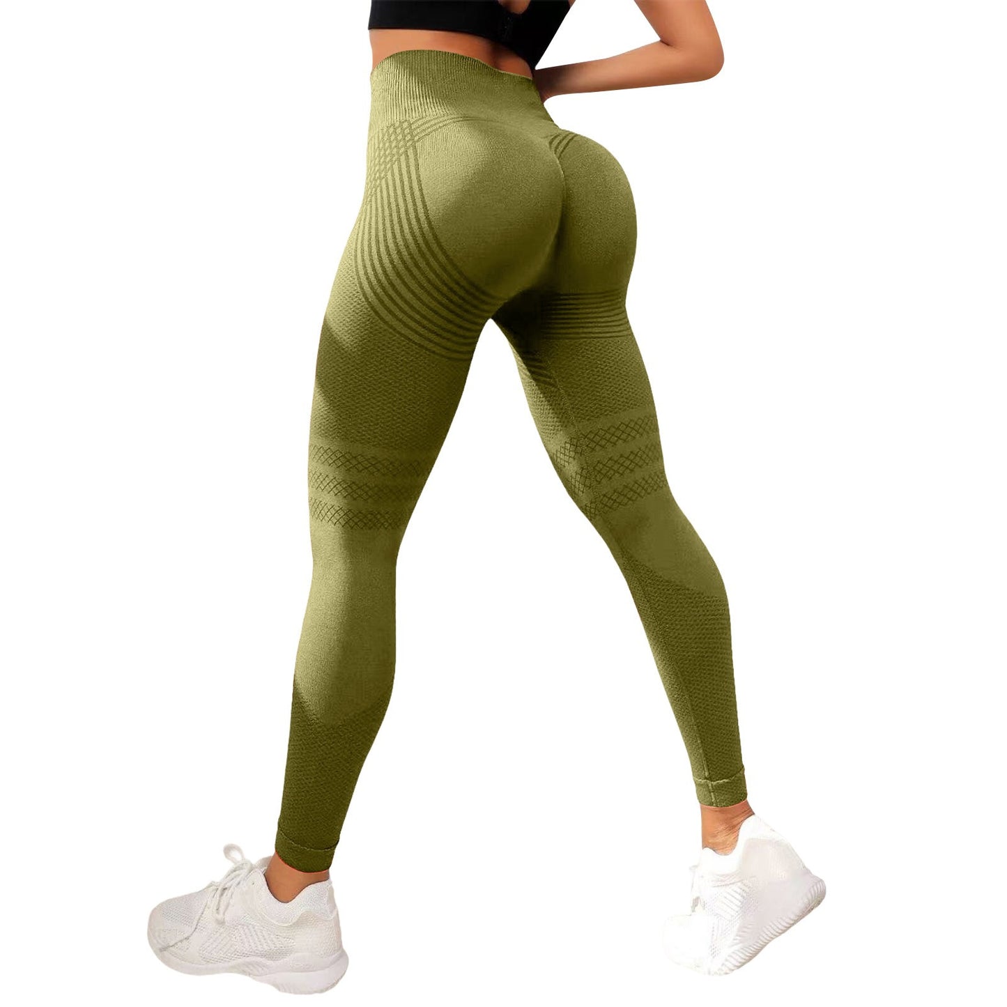 Seamless Hip-lifting Fitness Pants For Women's Abdomen
