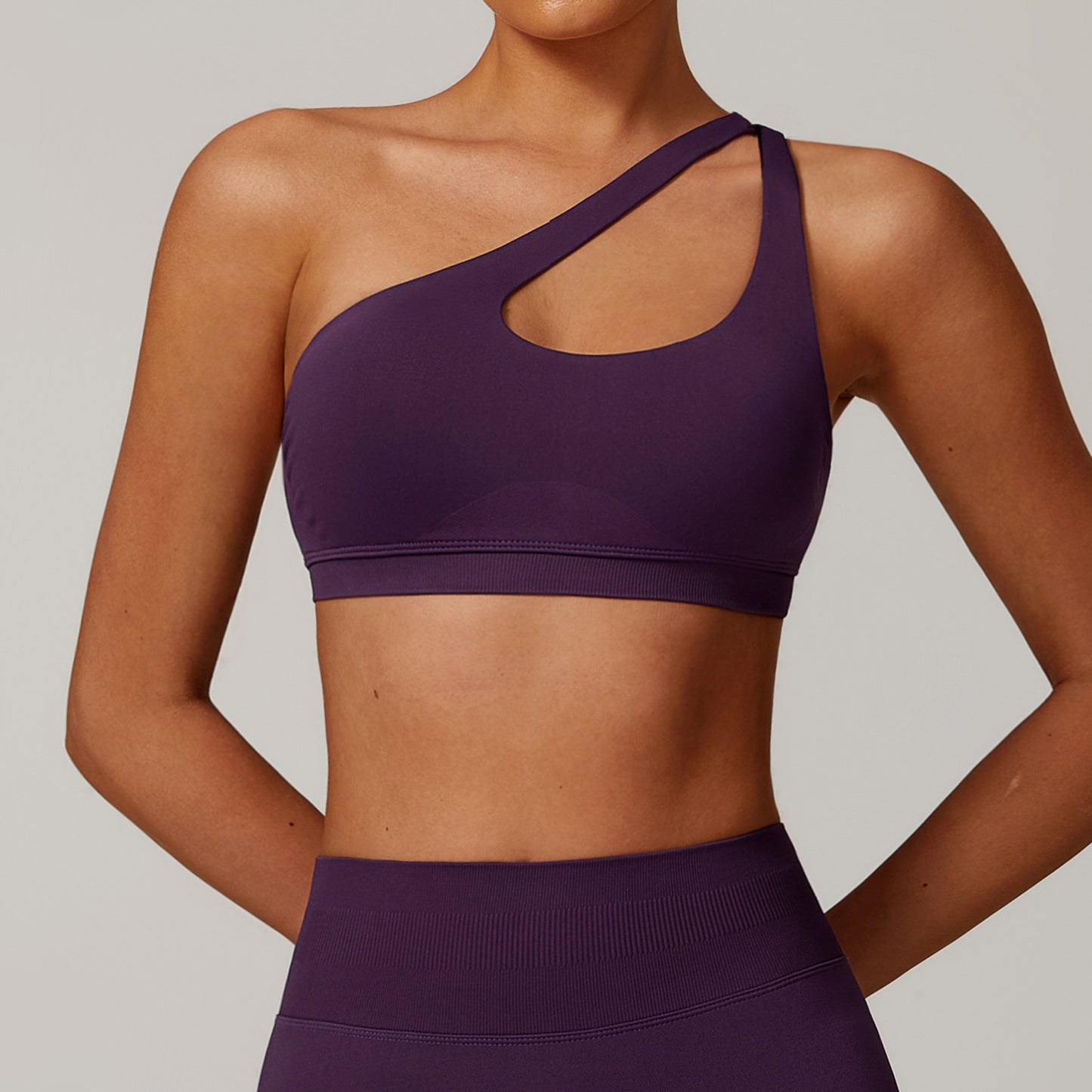 One-shoulder Seamless Beauty Back Yoga Bra Quick-drying Sports