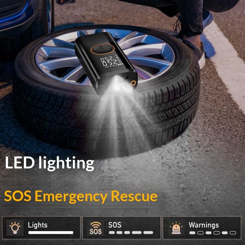 Wireless Car Air Pump, Electric, Smart, And Portable