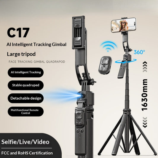 C17 Smartphone Selfie Stick Smart  Stabilized Extendable Gimbal With Full Auto Mode