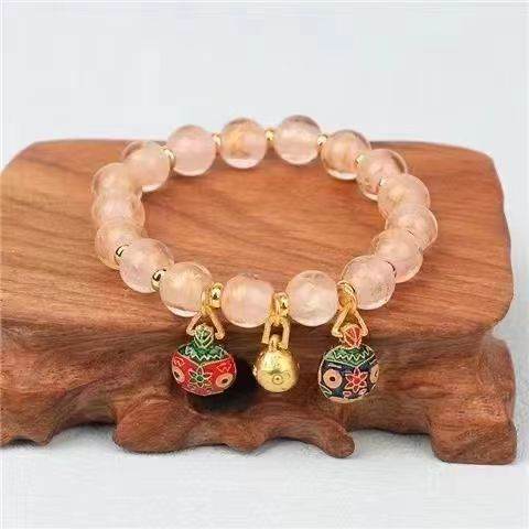 Fragrant Gray Glass Bead Swallowing Gold Beast Accessories Bead Bracelets