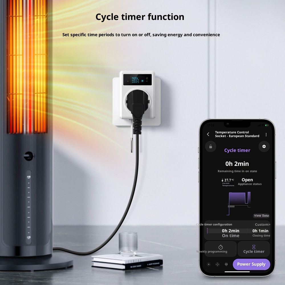 Smart Temperature Control APP Remote Cyclic Timer Control Socket