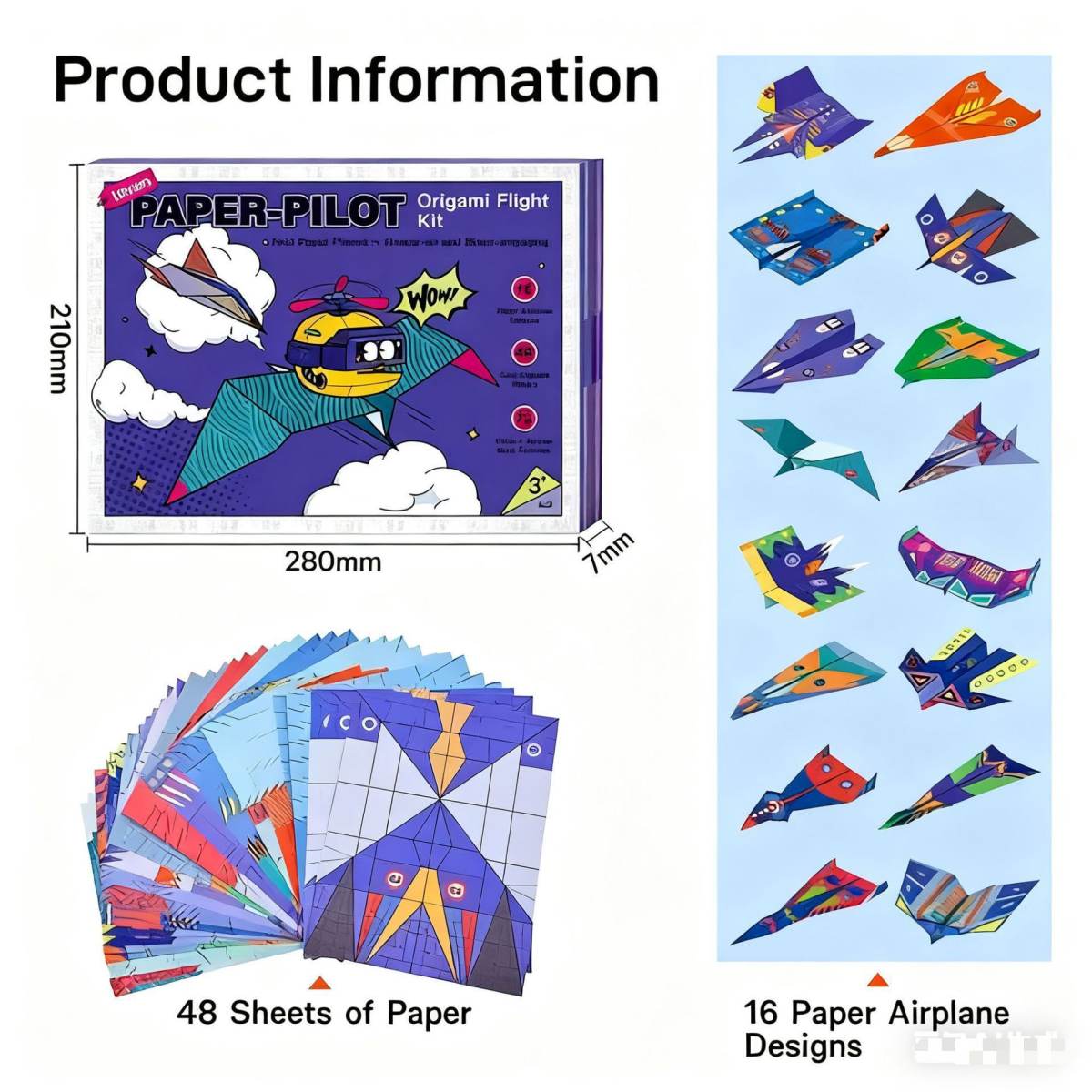 Origami Airplane Set Gift Box Accessories