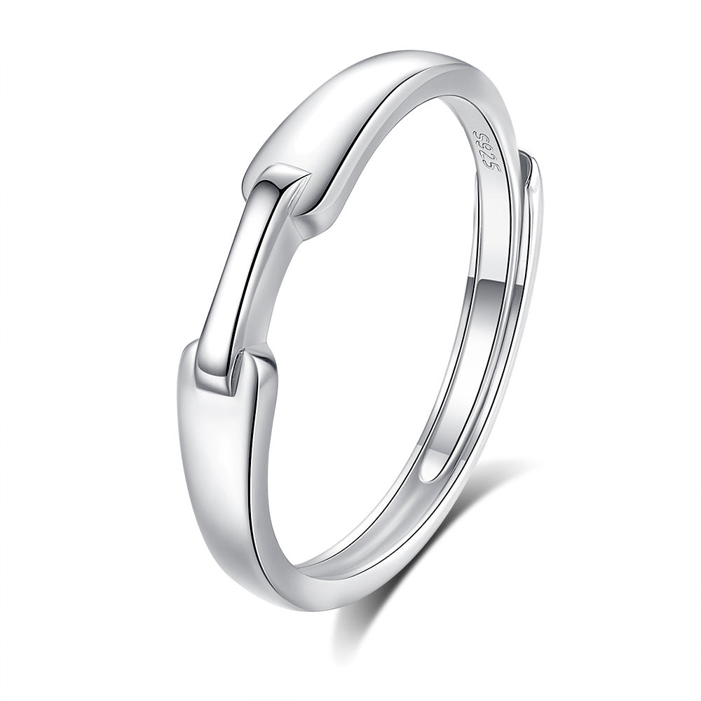 Couple Couple Rings Korean Style Niche Love Ring Diamond-embedded Light Luxury