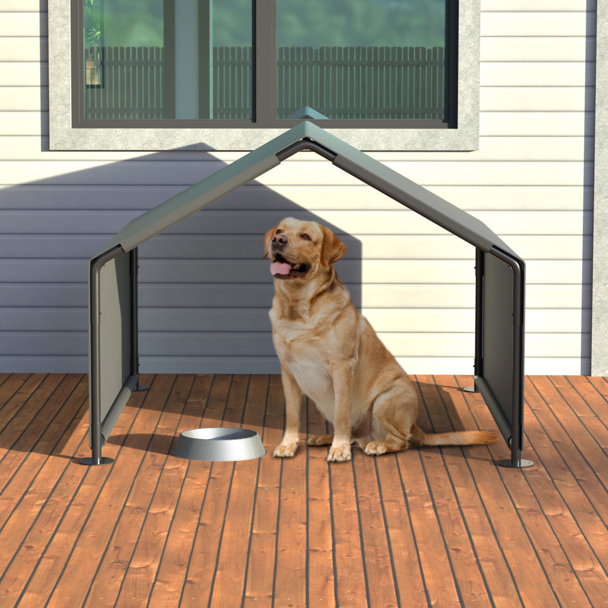 Dog Shade Shelter, Portable Pet Tent, Water Resistant Dog House For Shade Protection, Outdoor, Garden, Patio, Backyard, Gray