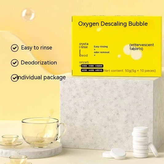 Bubble Active Oxygen Descaling Effervescent Tablets Tableware Scavenging Agent Cleaning Tea Stain Artifact