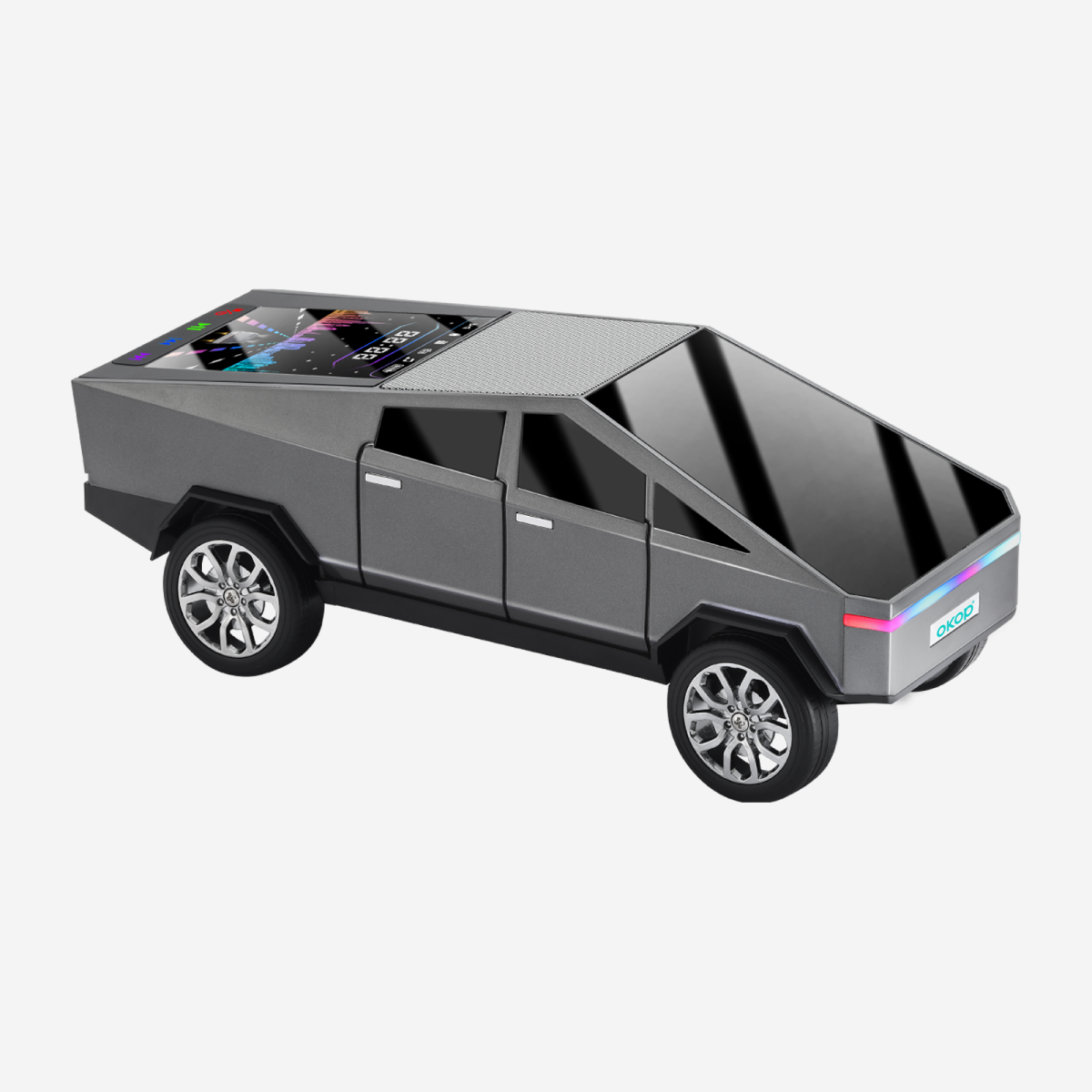 KP-828 Best-Selling Bluetooth Speaker Cyber Style Car Model With Dynamic Color Screen Wireless Subwoofer And Ambient Lighting Factory Direct Stock